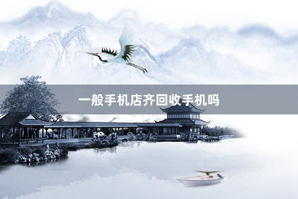 一般手机店齐回收手机吗